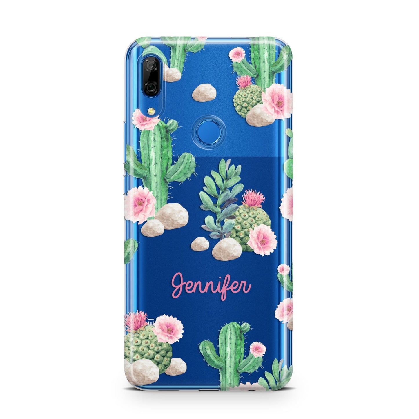 Floral Cactus Print with Name Huawei P Smart Z