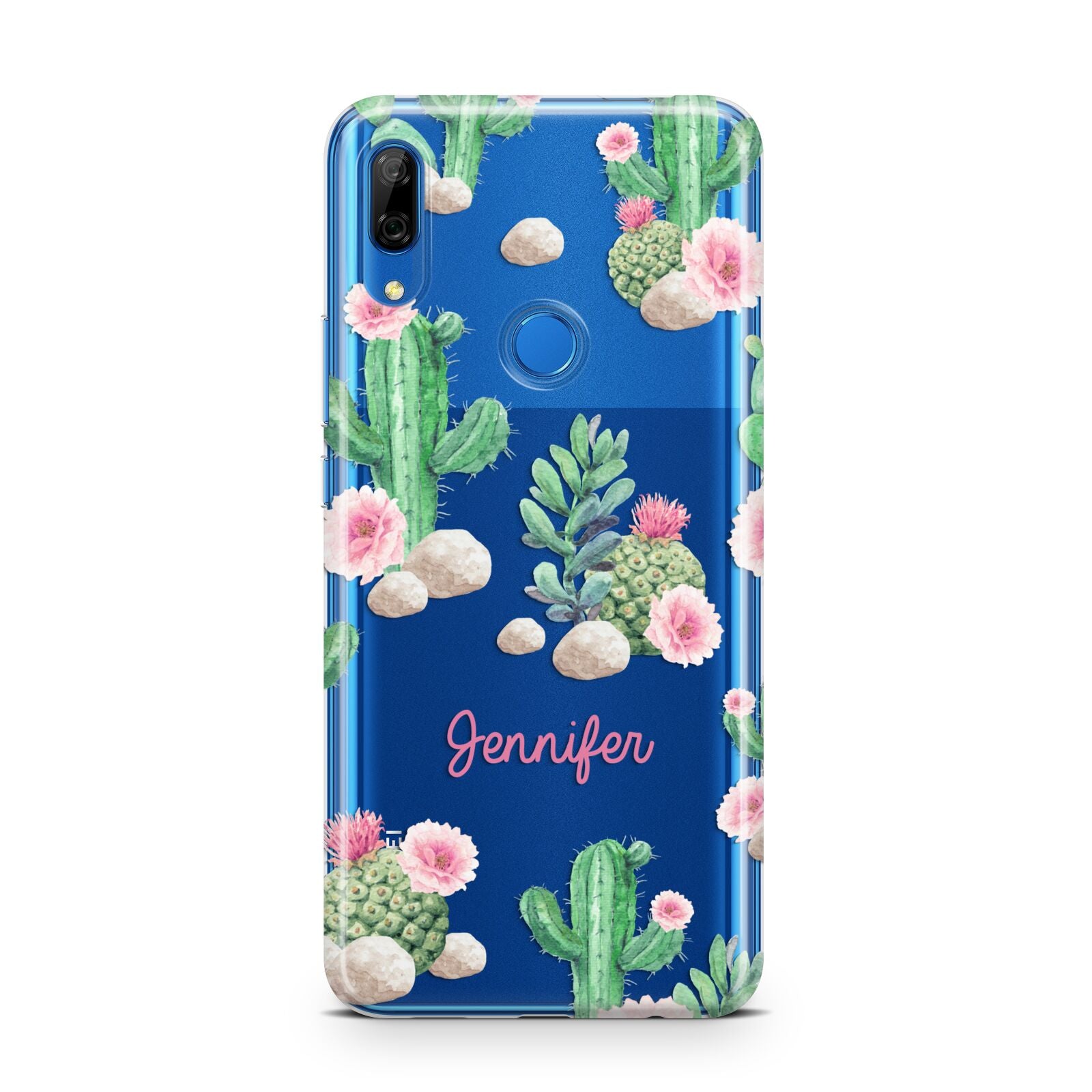 Floral Cactus Print with Name Huawei P Smart Z