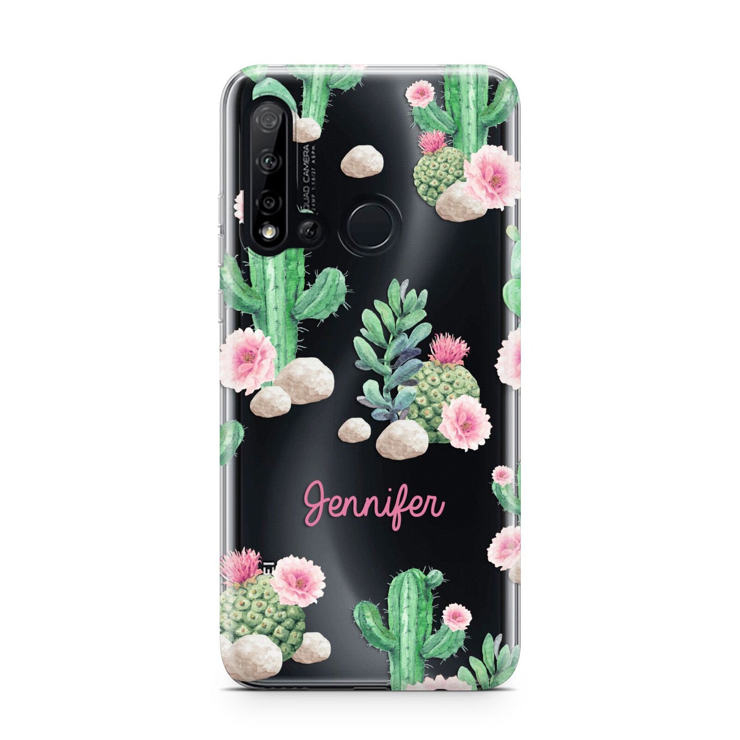 Floral Cactus Print with Name Huawei P20 Lite 5G Phone Case