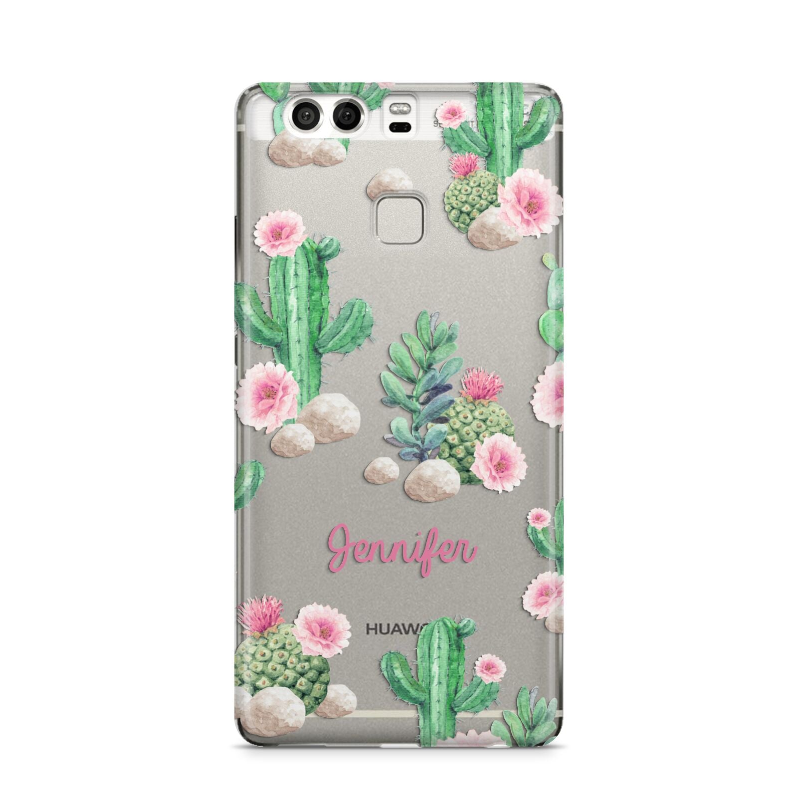 Floral Cactus Print with Name Huawei P9 Case