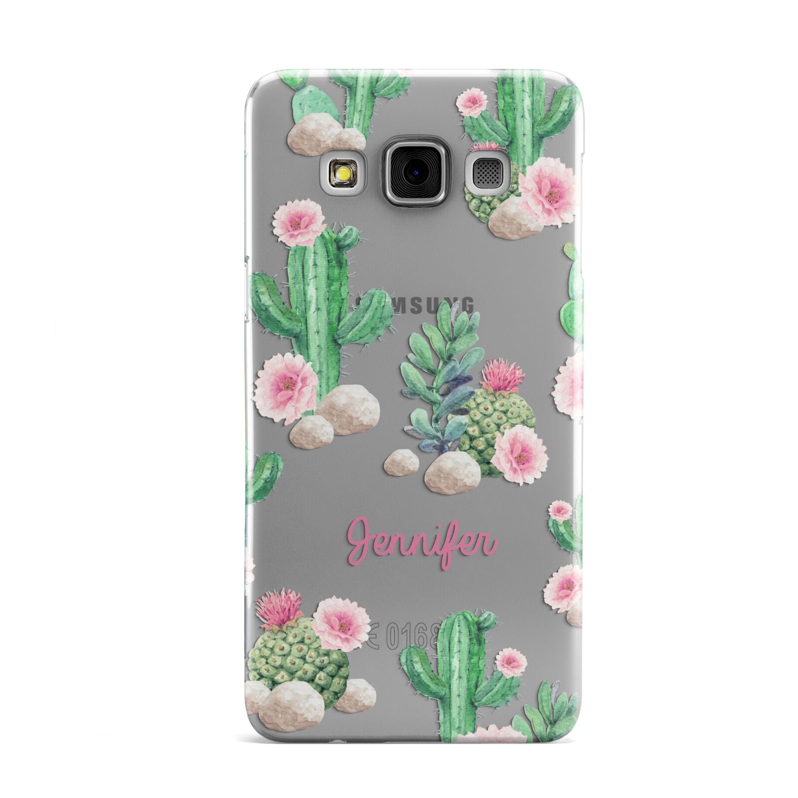 Floral Cactus Print with Name Samsung Galaxy A3 Case