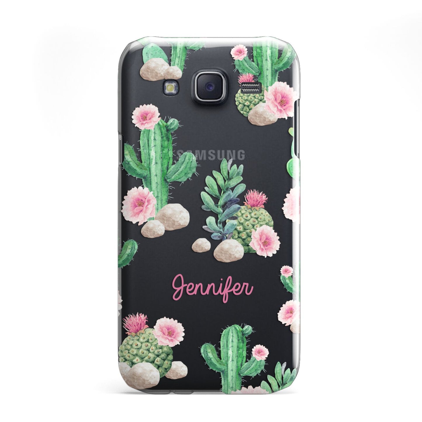 Floral Cactus Print with Name Samsung Galaxy J5 Case