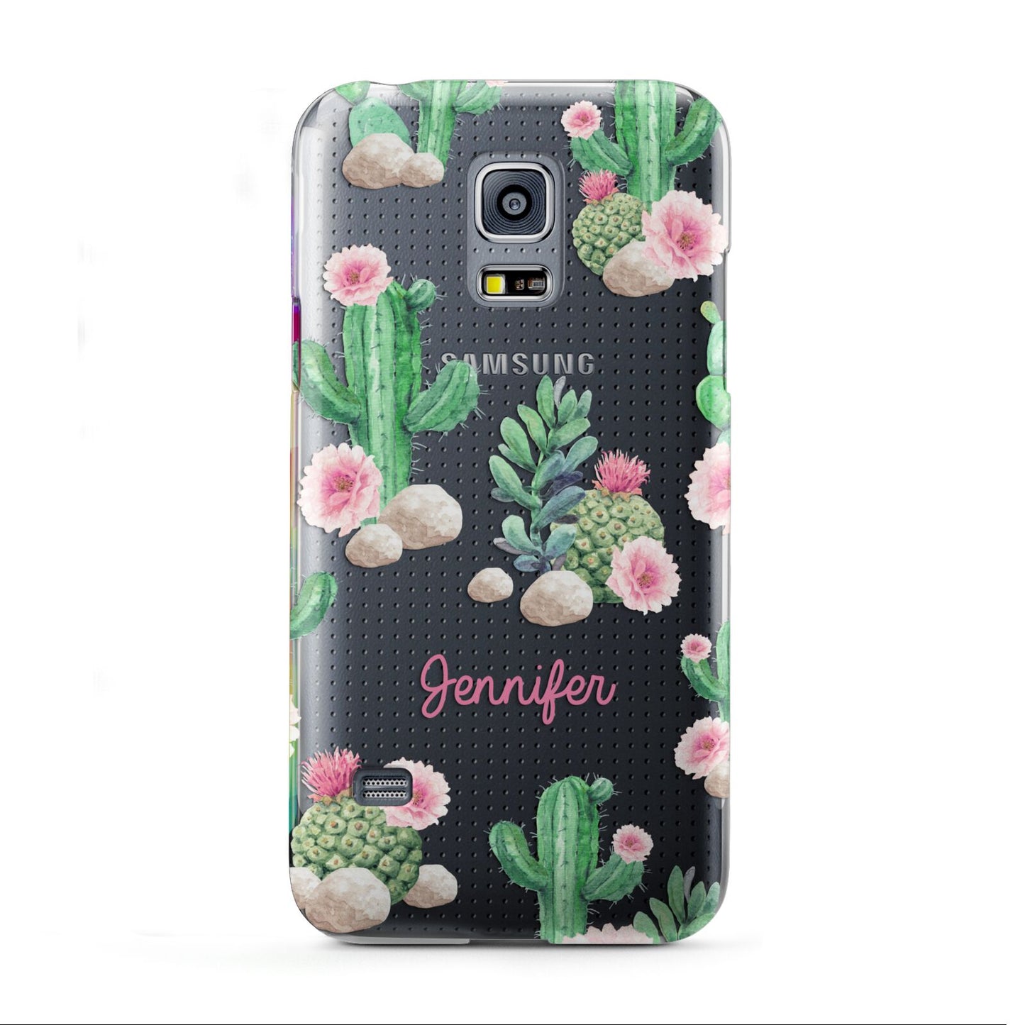 Floral Cactus Print with Name Samsung Galaxy S5 Mini Case