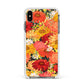 Floral Gerbera Apple iPhone Xs Max Impact Case White Edge on Black Phone