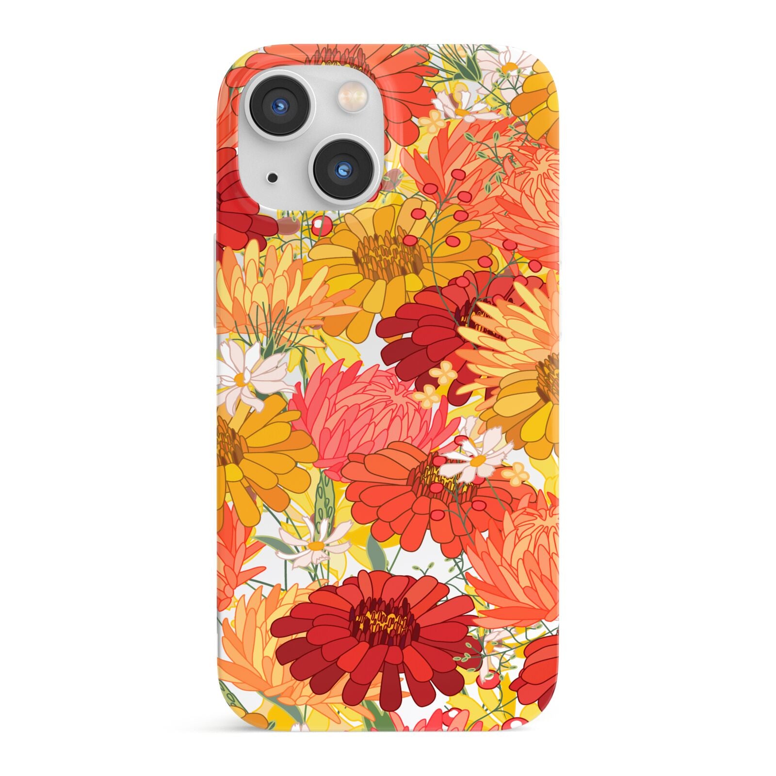 Floral Gerbera iPhone 13 Mini Full Wrap 3D Snap Case