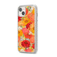 Floral Gerbera iPhone 14 Plus Glitter Tough Case Starlight Angled Image