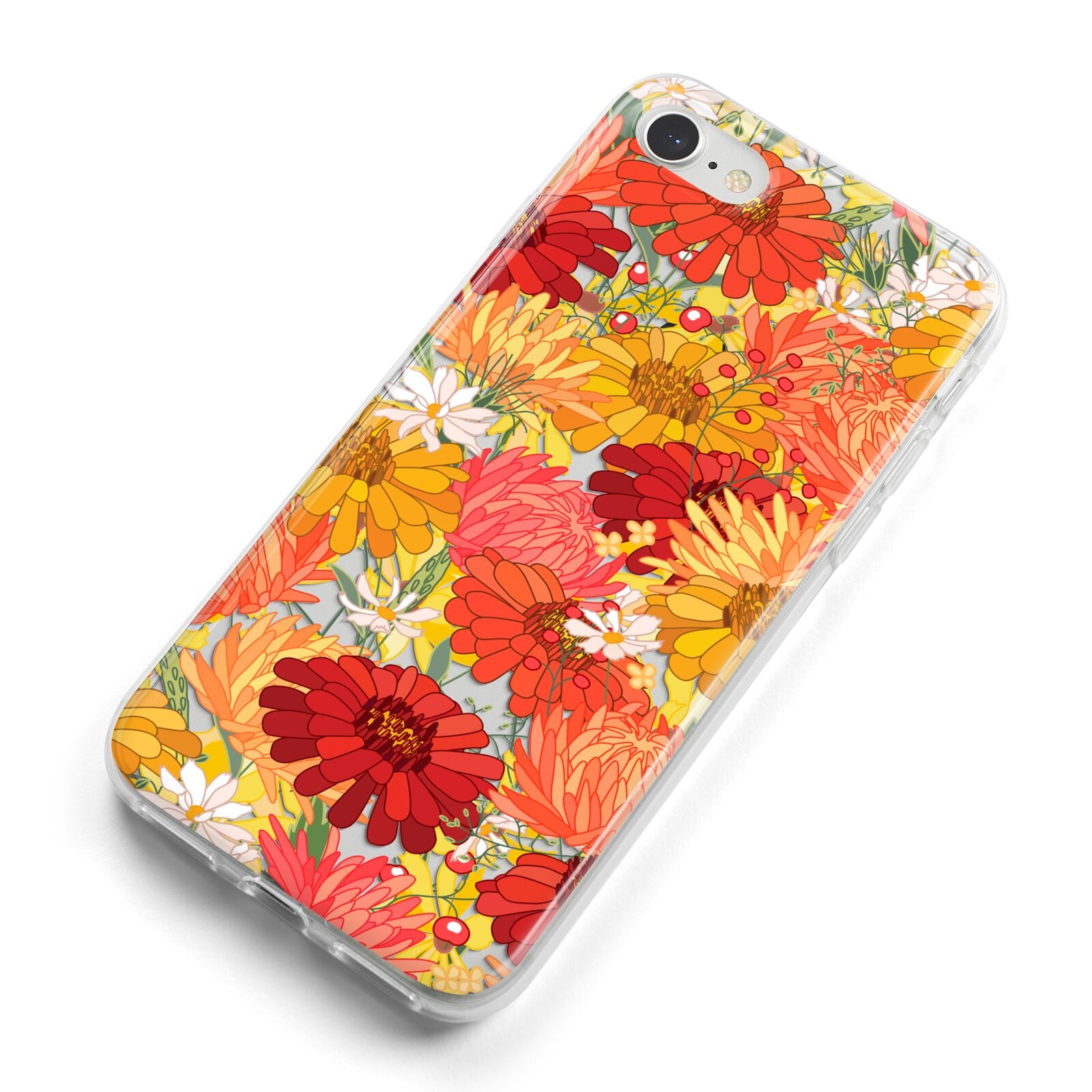 Floral Gerbera iPhone 8 Bumper Case on Silver iPhone Alternative Image