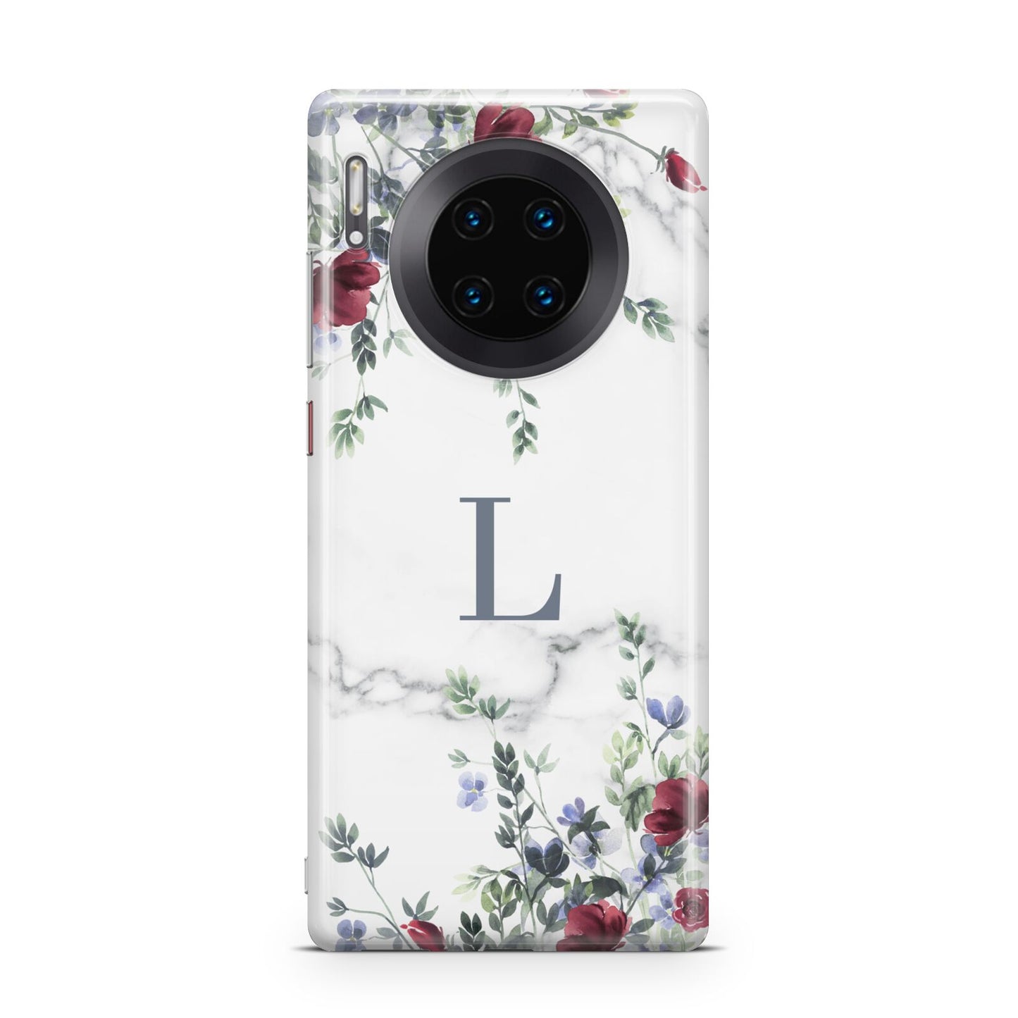 Floral Marble Monogram Personalised Huawei Mate 30 Pro Phone Case