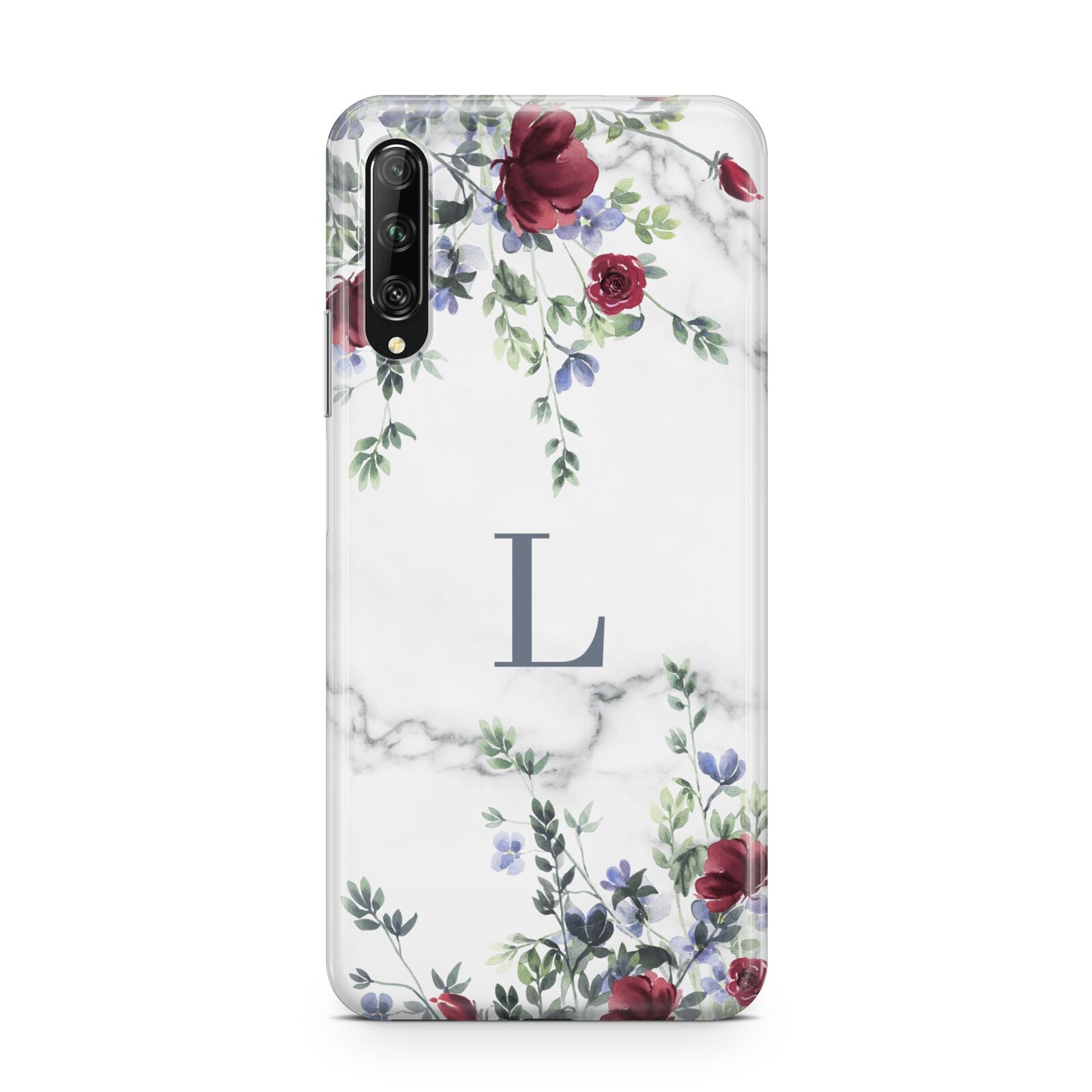 Floral Marble Monogram Personalised Huawei P Smart Pro 2019