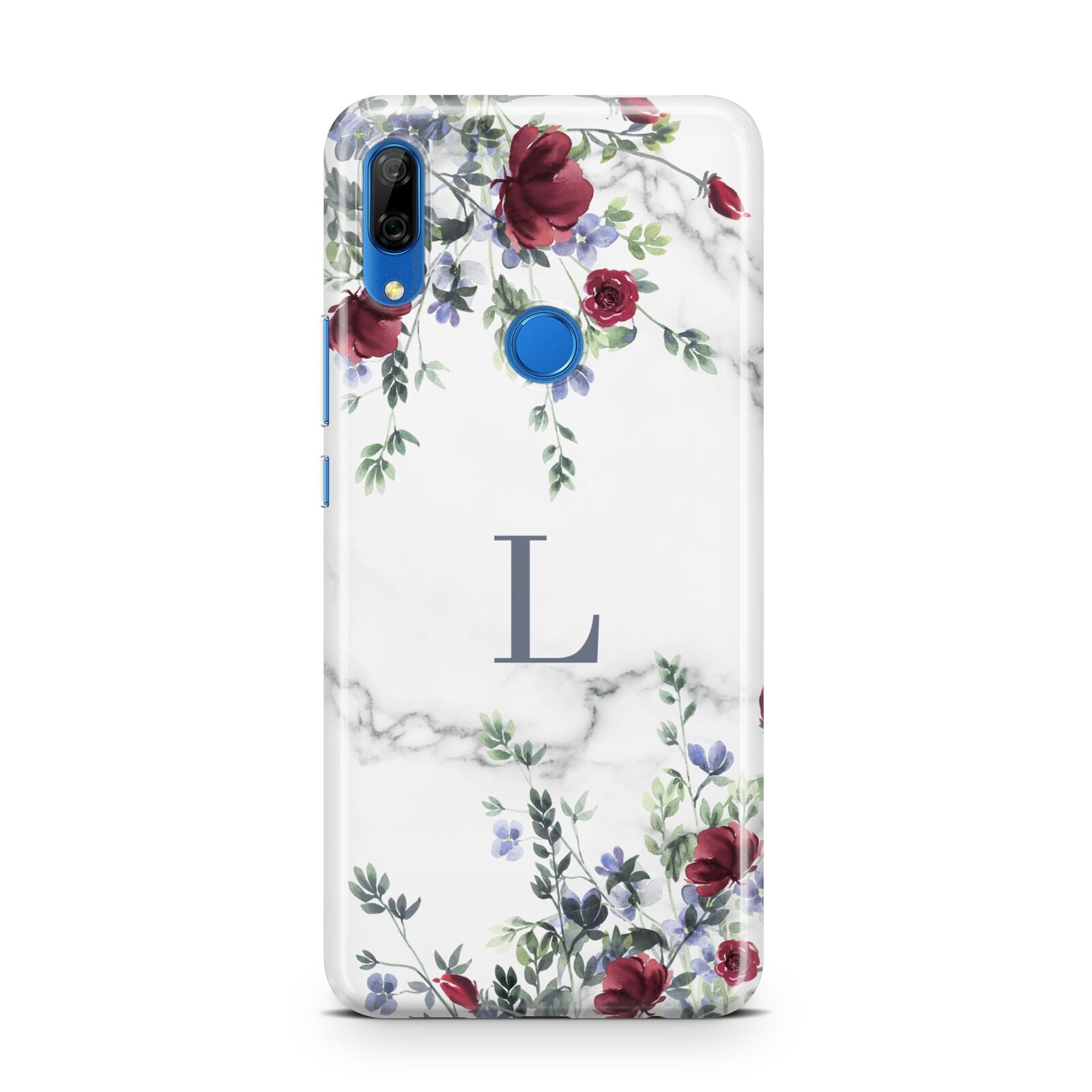 Floral Marble Monogram Personalised Huawei P Smart Z