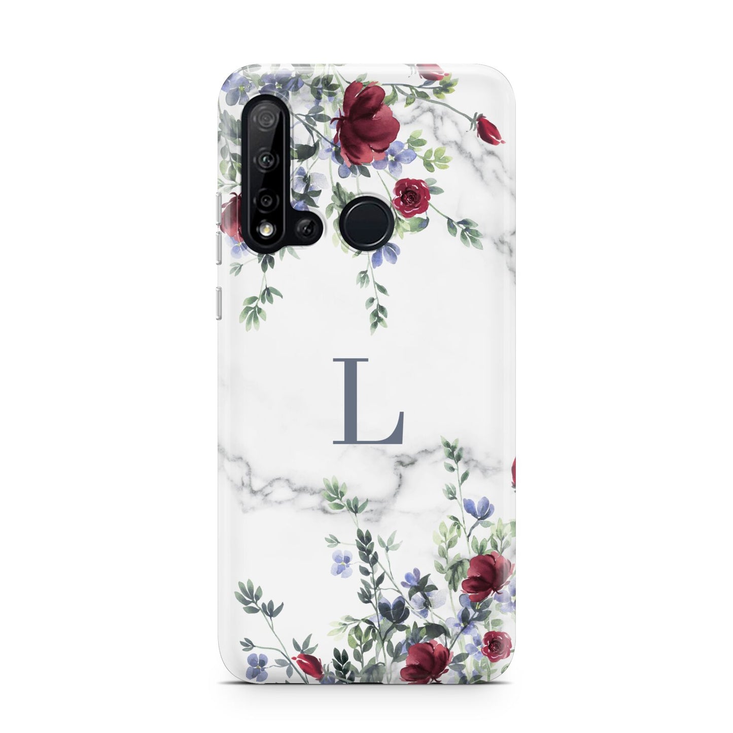 Floral Marble Monogram Personalised Huawei P20 Lite 5G Phone Case