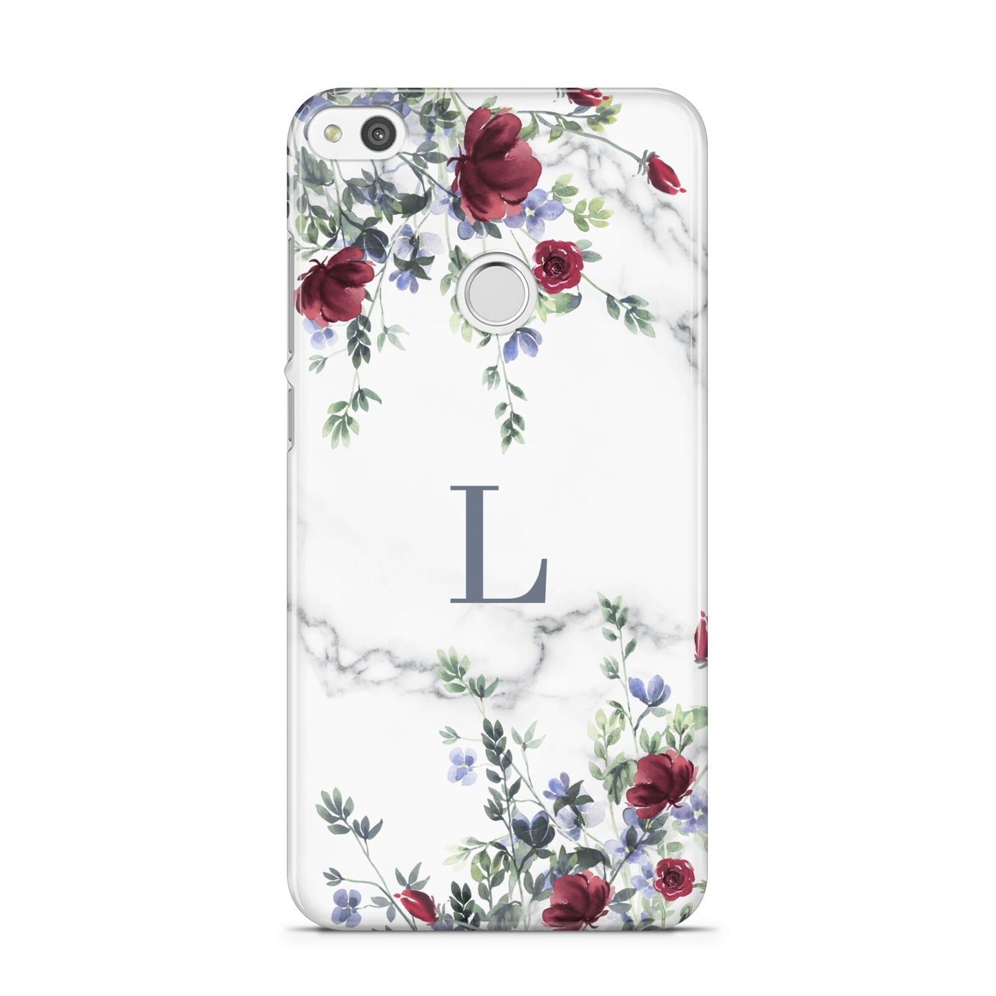 Floral Marble Monogram Personalised Huawei P8 Lite Case