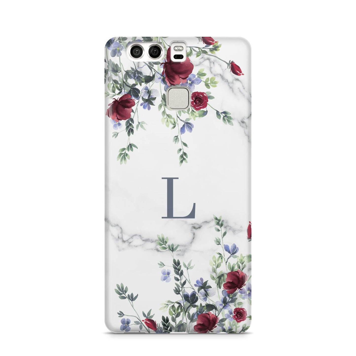 Floral Marble Monogram Personalised Huawei P9 Case