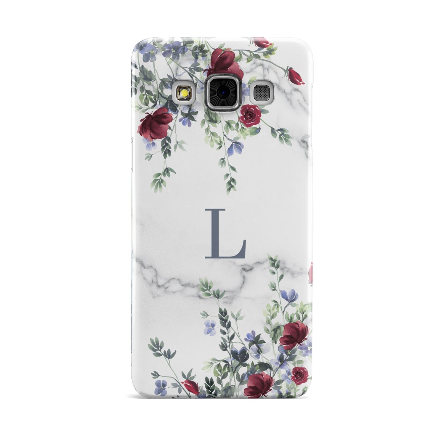 Floral Marble Monogram Personalised Samsung Galaxy A3 Case