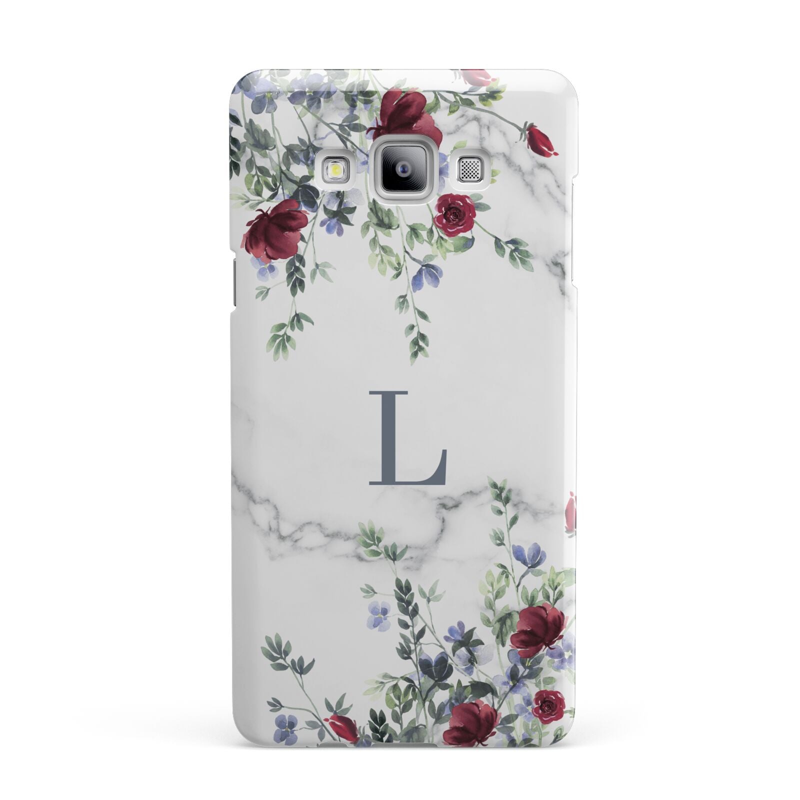 Floral Marble Monogram Personalised Samsung Galaxy A7 2015 Case