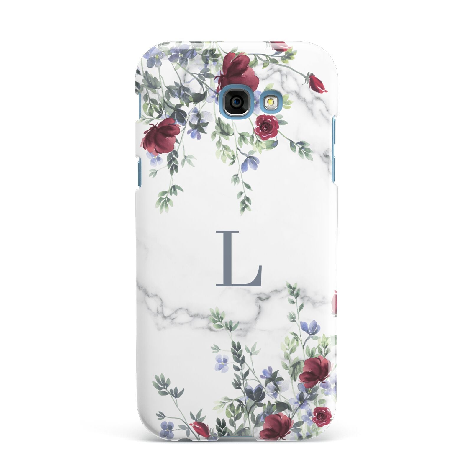 Floral Marble Monogram Personalised Samsung Galaxy A7 2017 Case