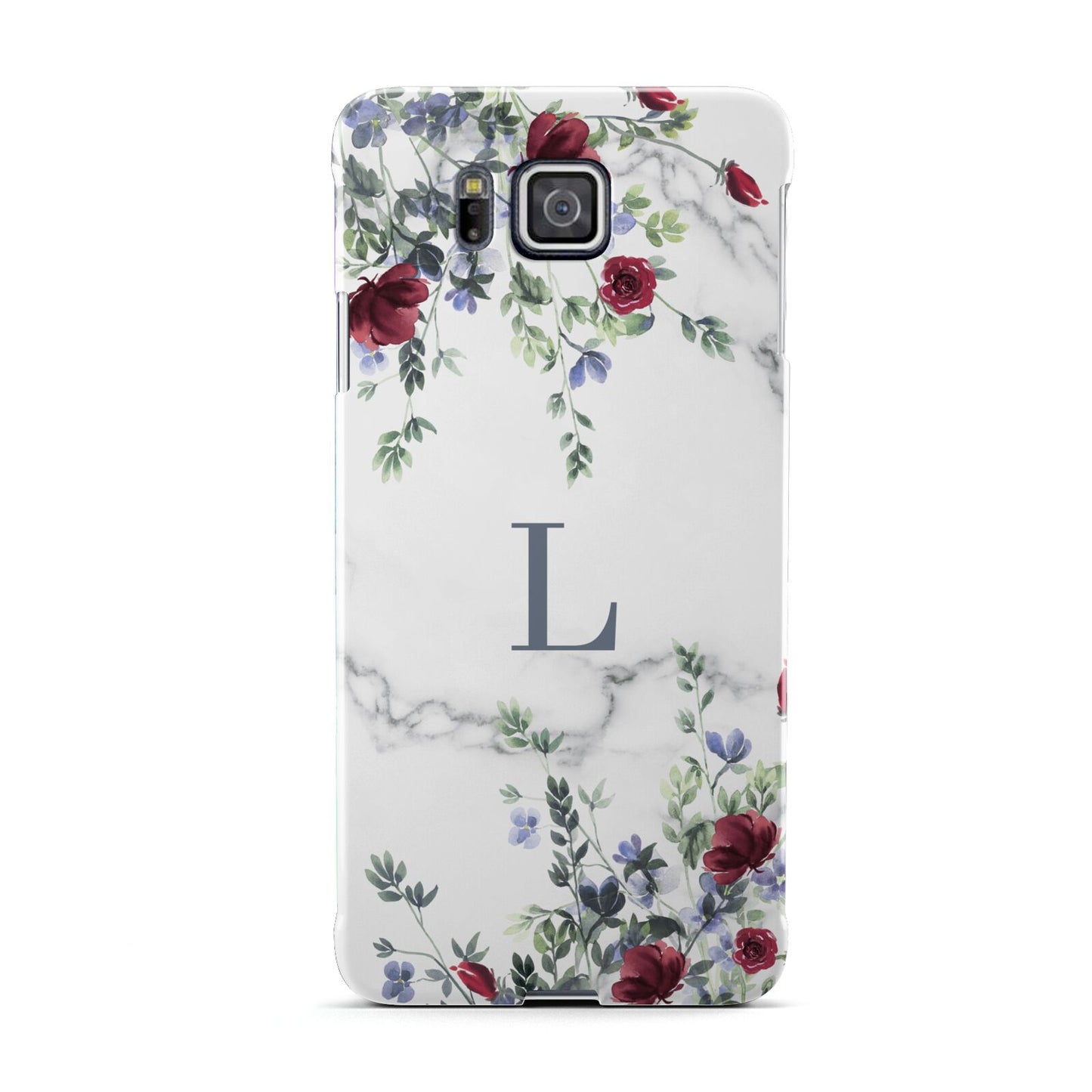 Floral Marble Monogram Personalised Samsung Galaxy Alpha Case