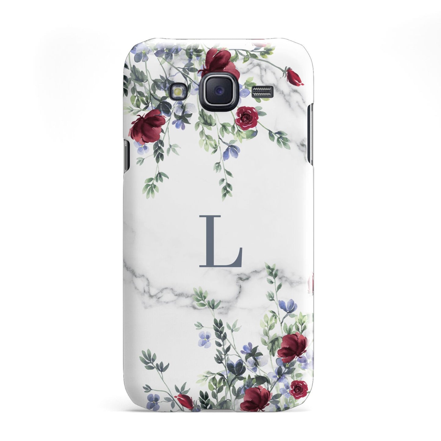 Floral Marble Monogram Personalised Samsung Galaxy J5 Case