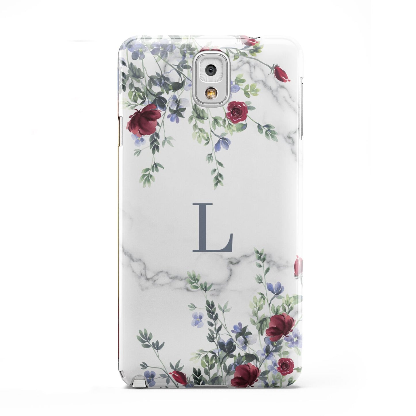 Floral Marble Monogram Personalised Samsung Galaxy Note 3 Case