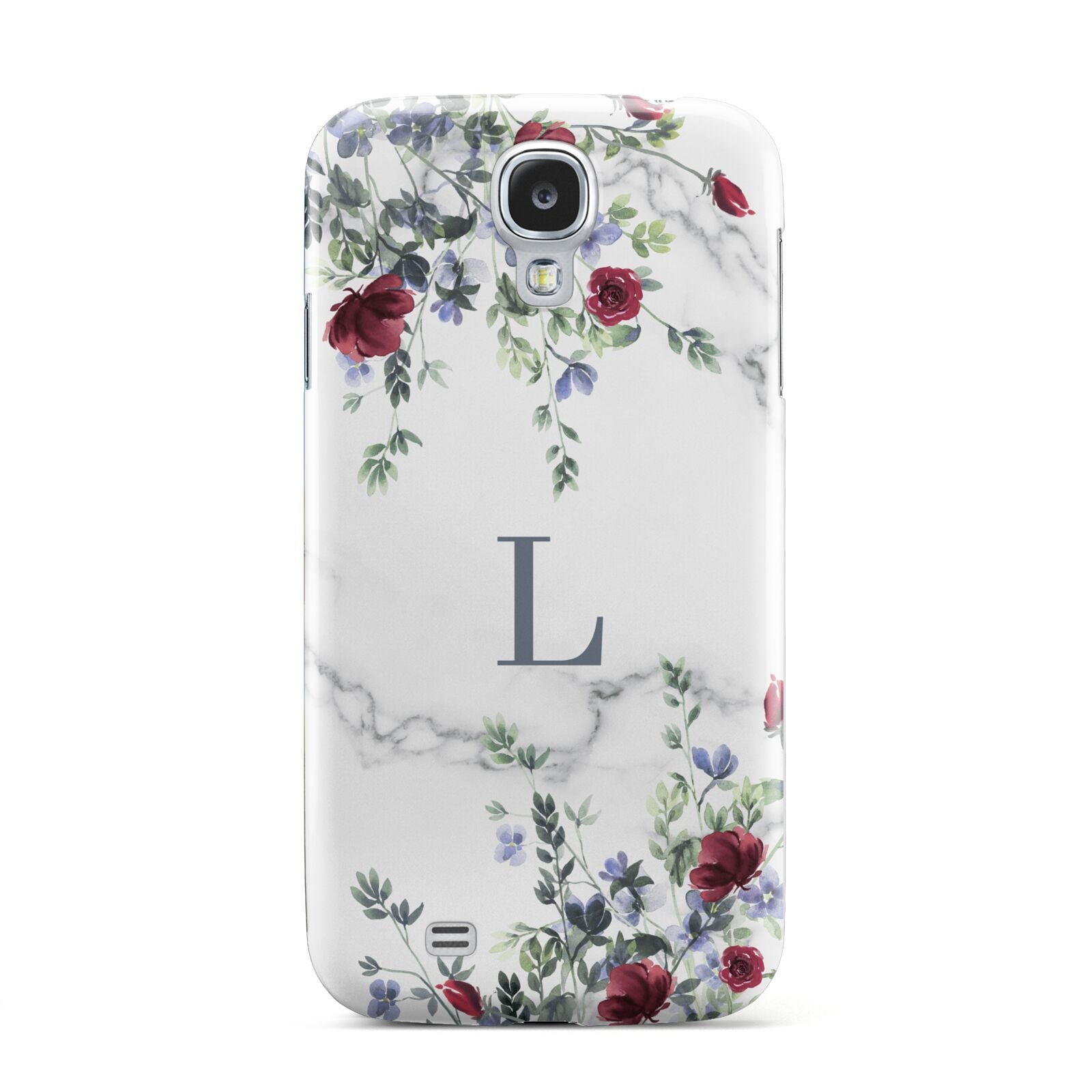 Floral Marble Monogram Personalised Samsung Galaxy S4 Case