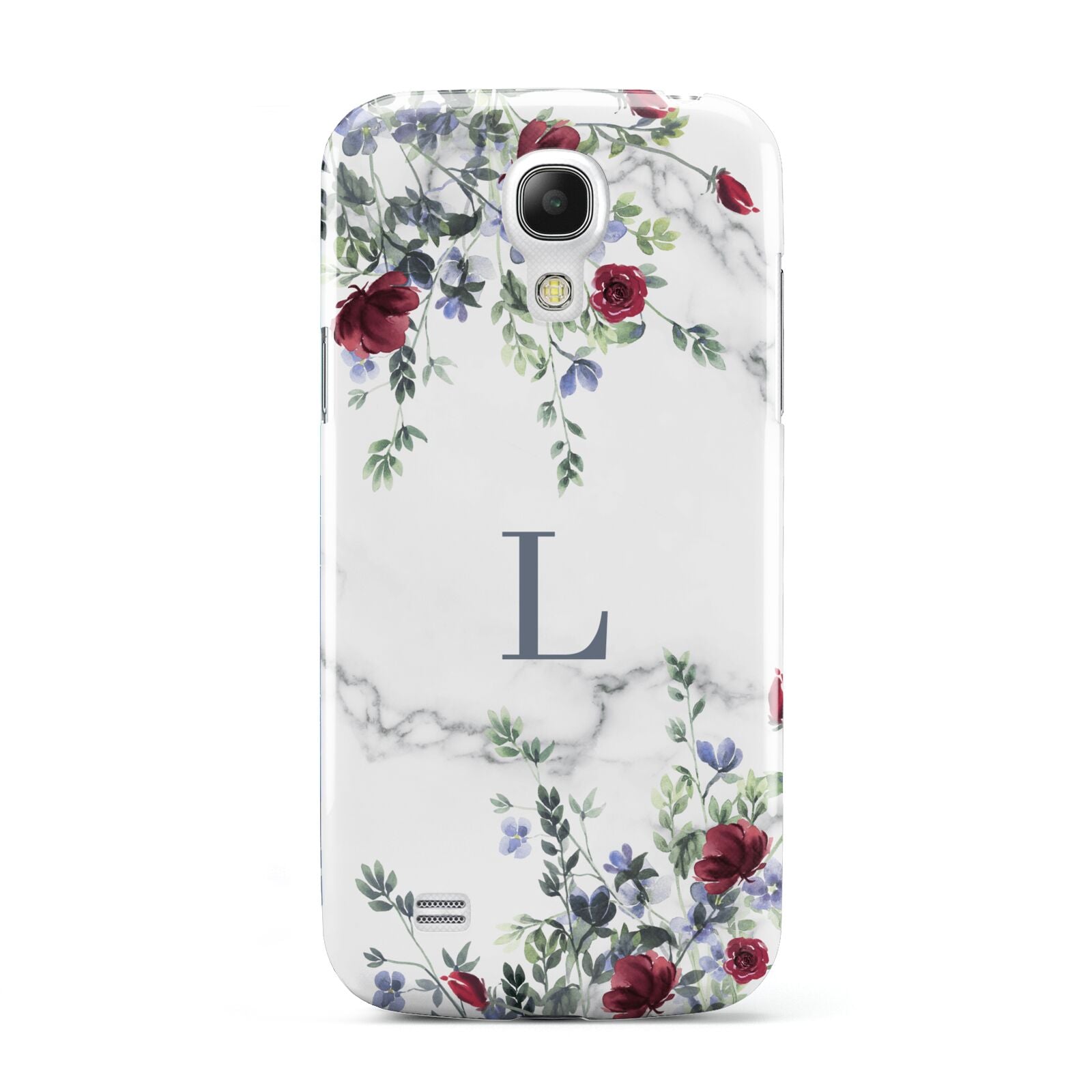 Floral Marble Monogram Personalised Samsung Galaxy S4 Mini Case