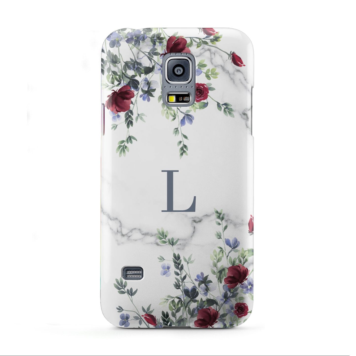 Floral Marble Monogram Personalised Samsung Galaxy S5 Mini Case