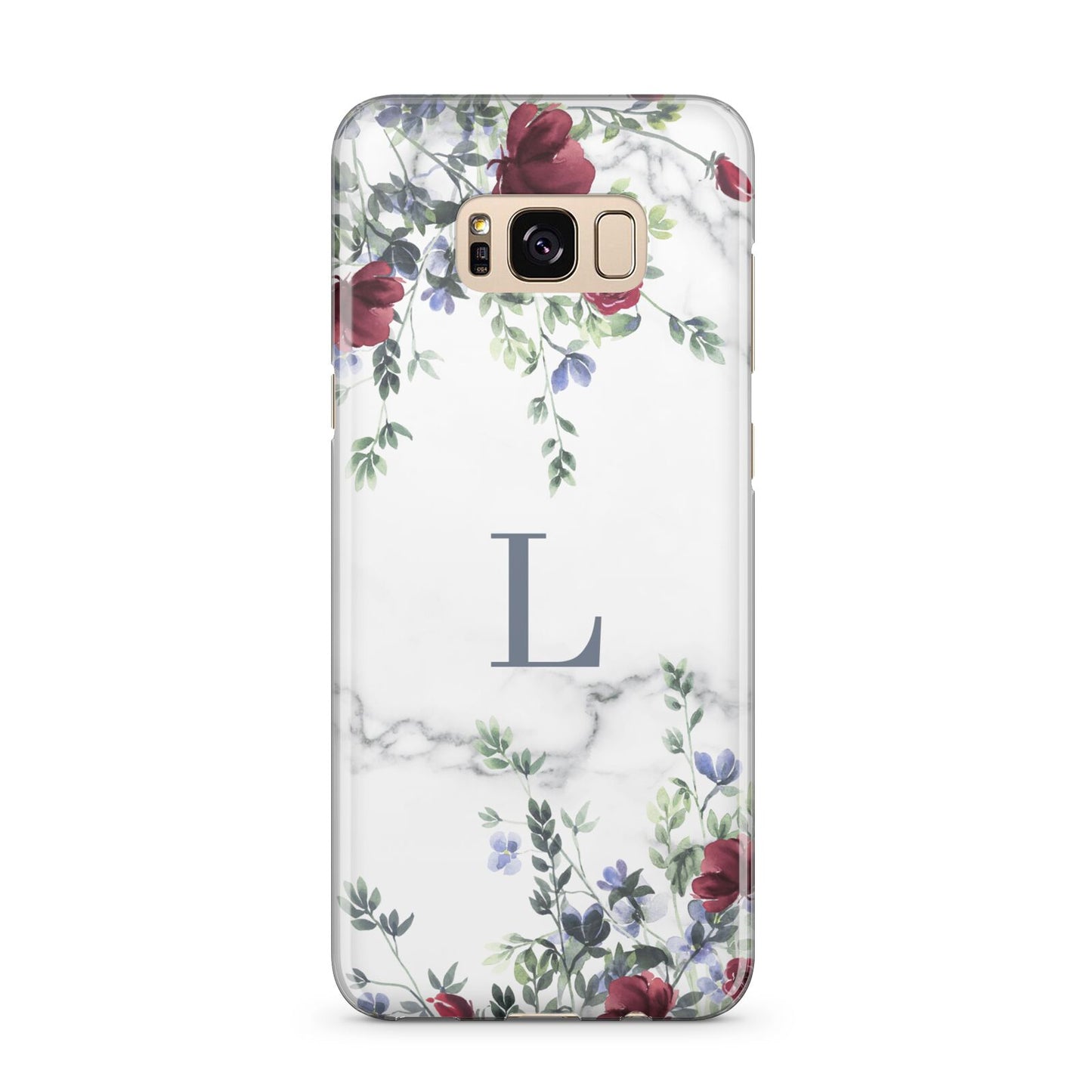 Floral Marble Monogram Personalised Samsung Galaxy S8 Plus Case