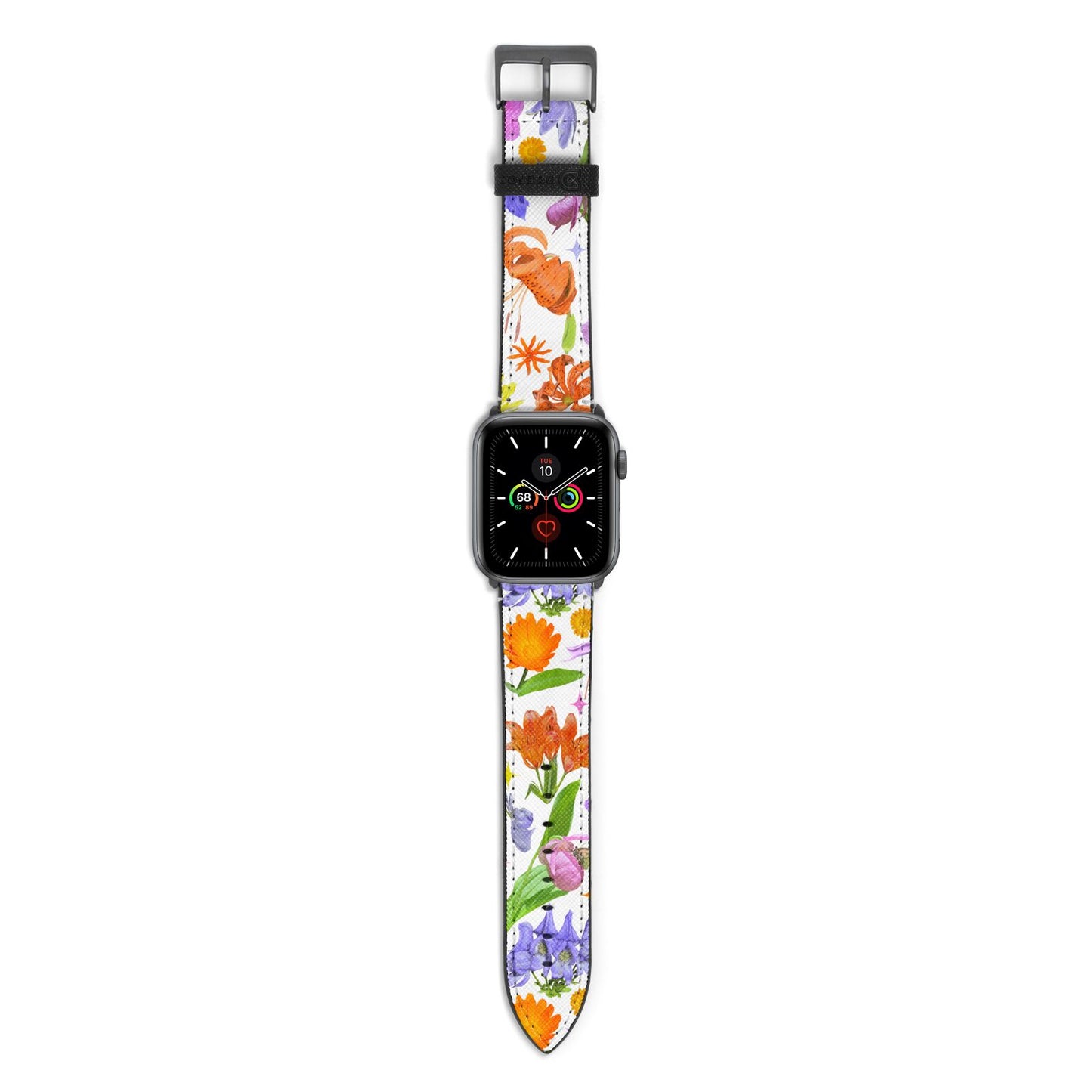 Floral Mix Apple Watch Strap with Space Grey Hardware