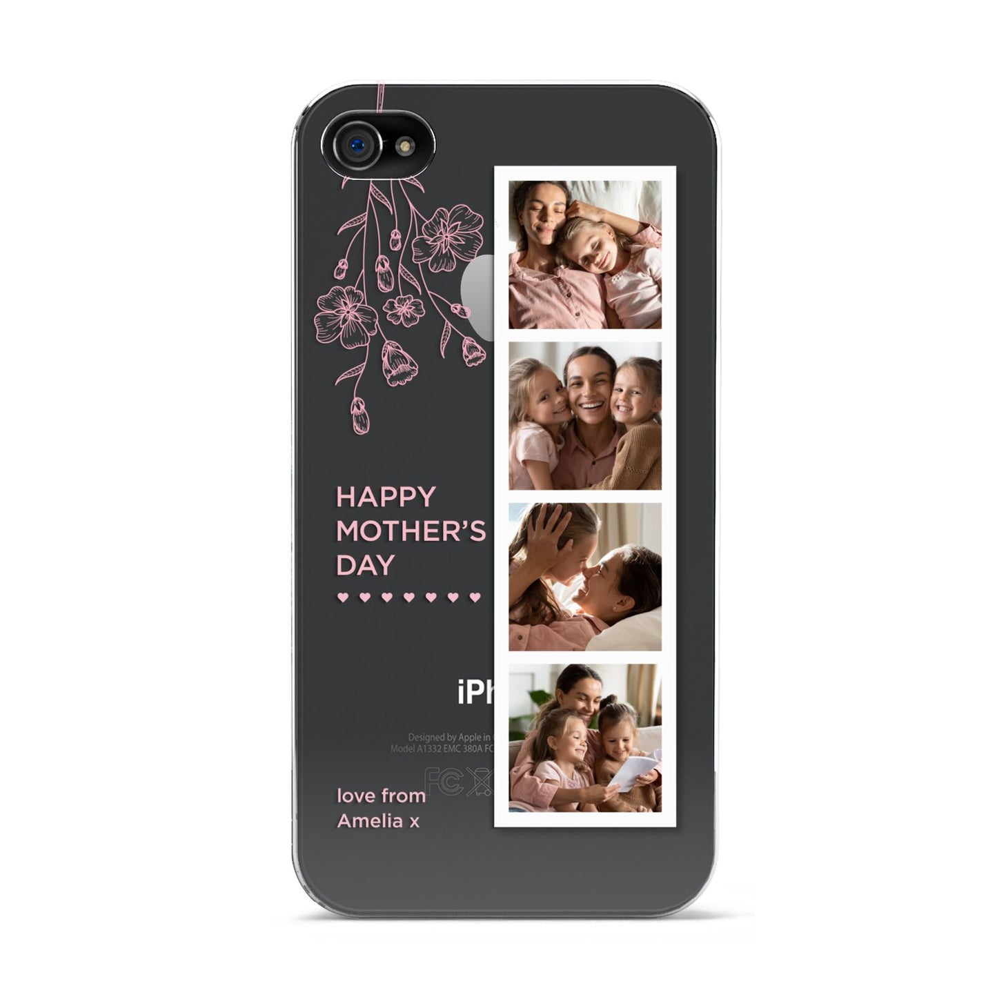 Floral Mothers Day Photo Strip Apple iPhone 4s Case