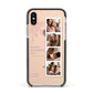 Floral Mothers Day Photo Strip Apple iPhone Xs Impact Case Black Edge on Gold Phone