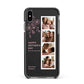 Floral Mothers Day Photo Strip Apple iPhone Xs Max Impact Case Black Edge on Black Phone