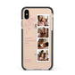 Floral Mothers Day Photo Strip Apple iPhone Xs Max Impact Case Black Edge on Gold Phone