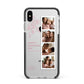 Floral Mothers Day Photo Strip Apple iPhone Xs Max Impact Case Black Edge on Silver Phone