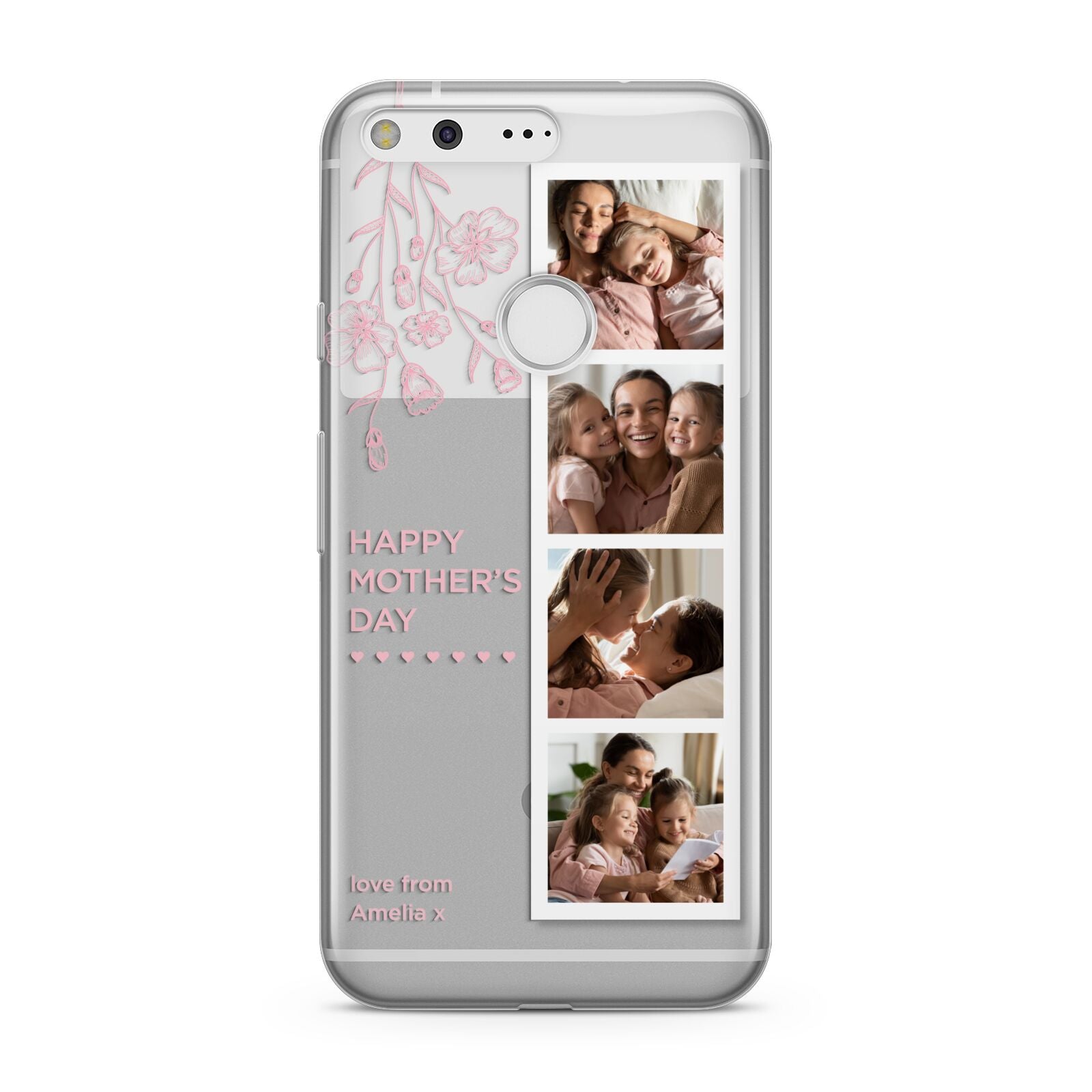 Floral Mothers Day Photo Strip Google Pixel Case