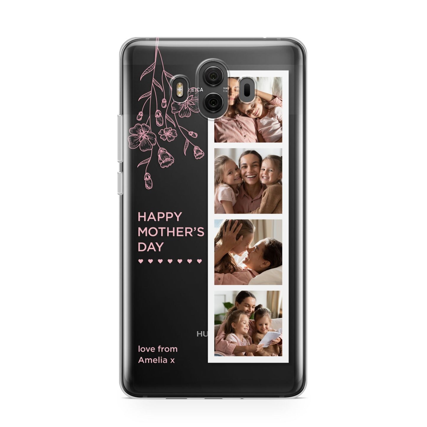 Floral Mothers Day Photo Strip Huawei Mate 10 Protective Phone Case