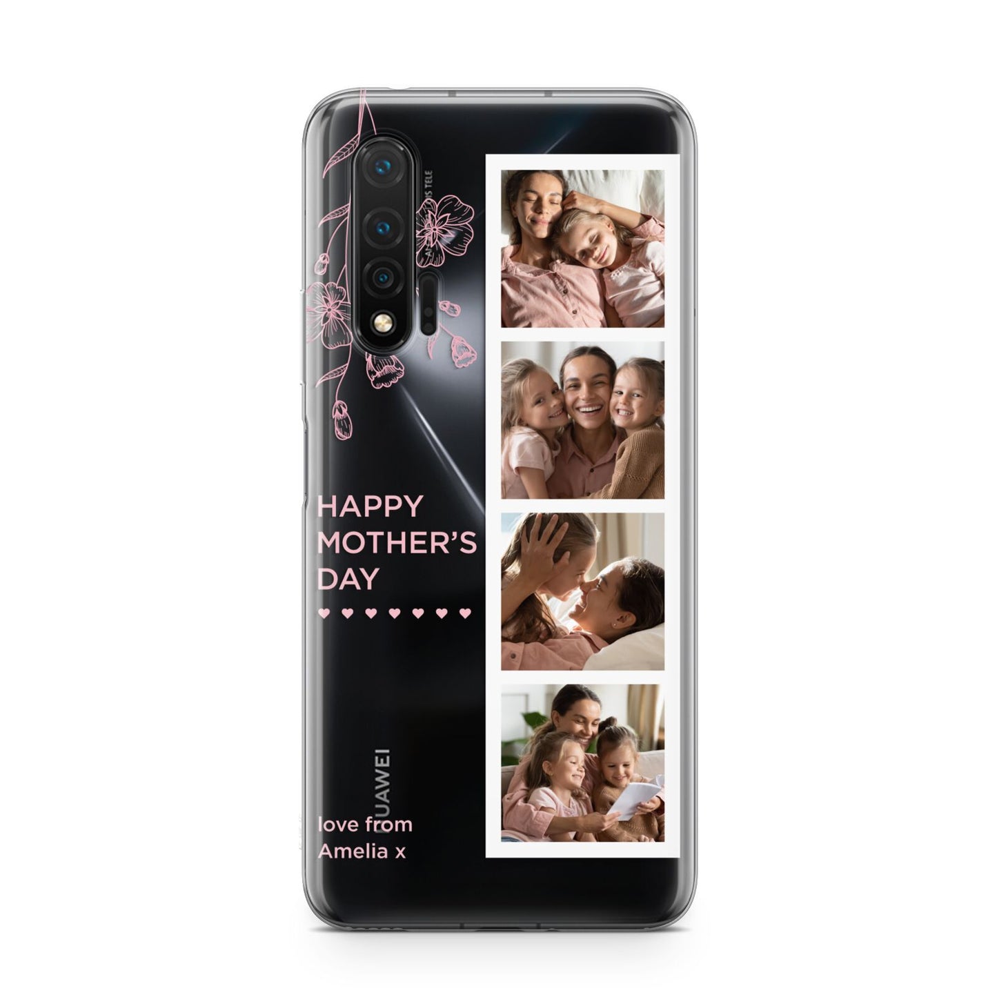 Floral Mothers Day Photo Strip Huawei Nova 6 Phone Case