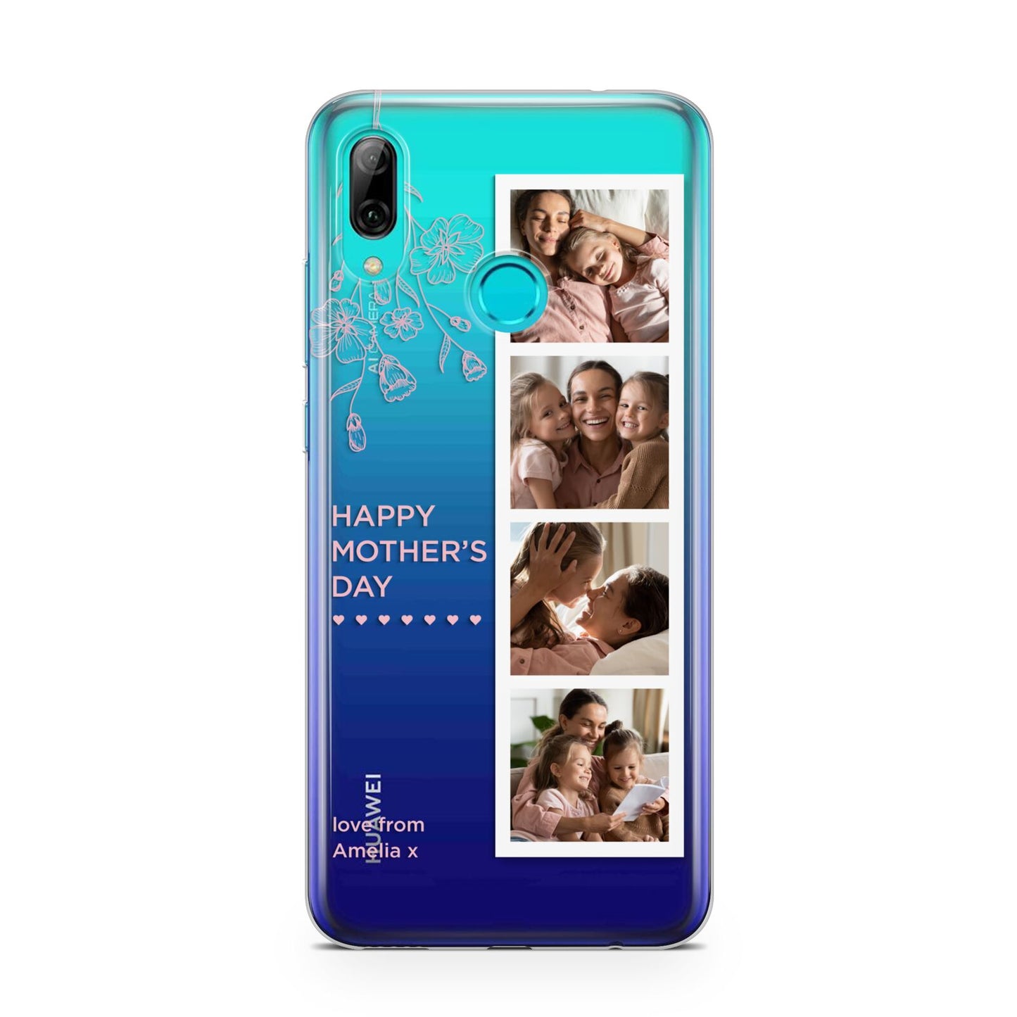 Floral Mothers Day Photo Strip Huawei P Smart 2019 Case