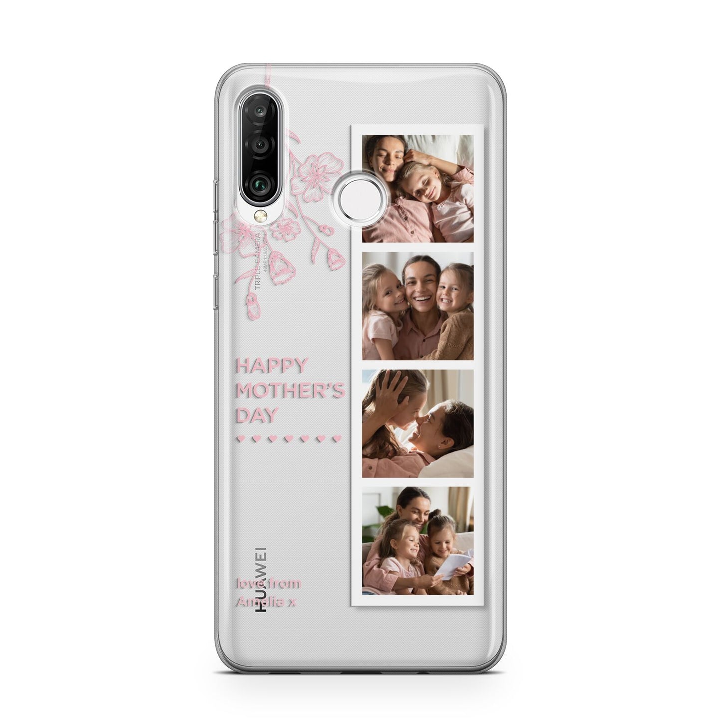 Floral Mothers Day Photo Strip Huawei P30 Lite Phone Case