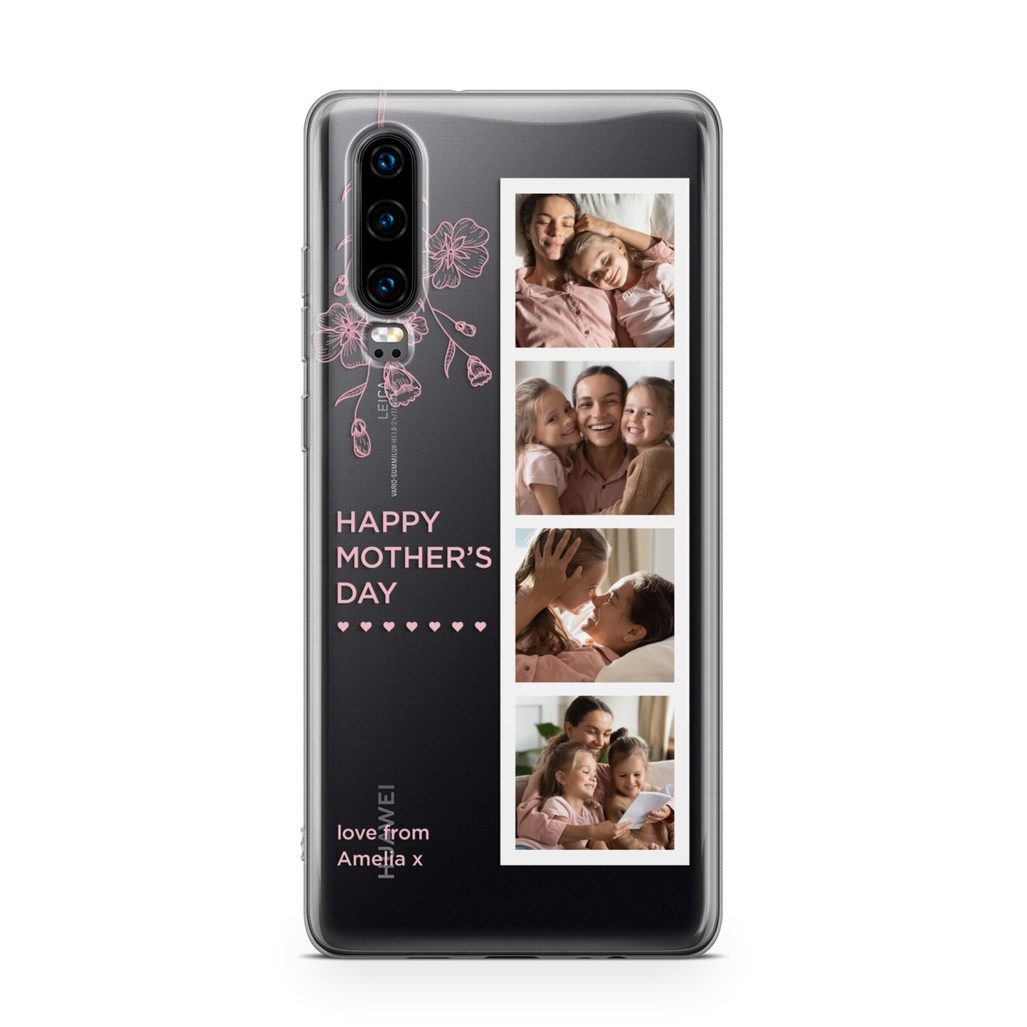 Floral Mothers Day Photo Strip Huawei P30 Phone Case