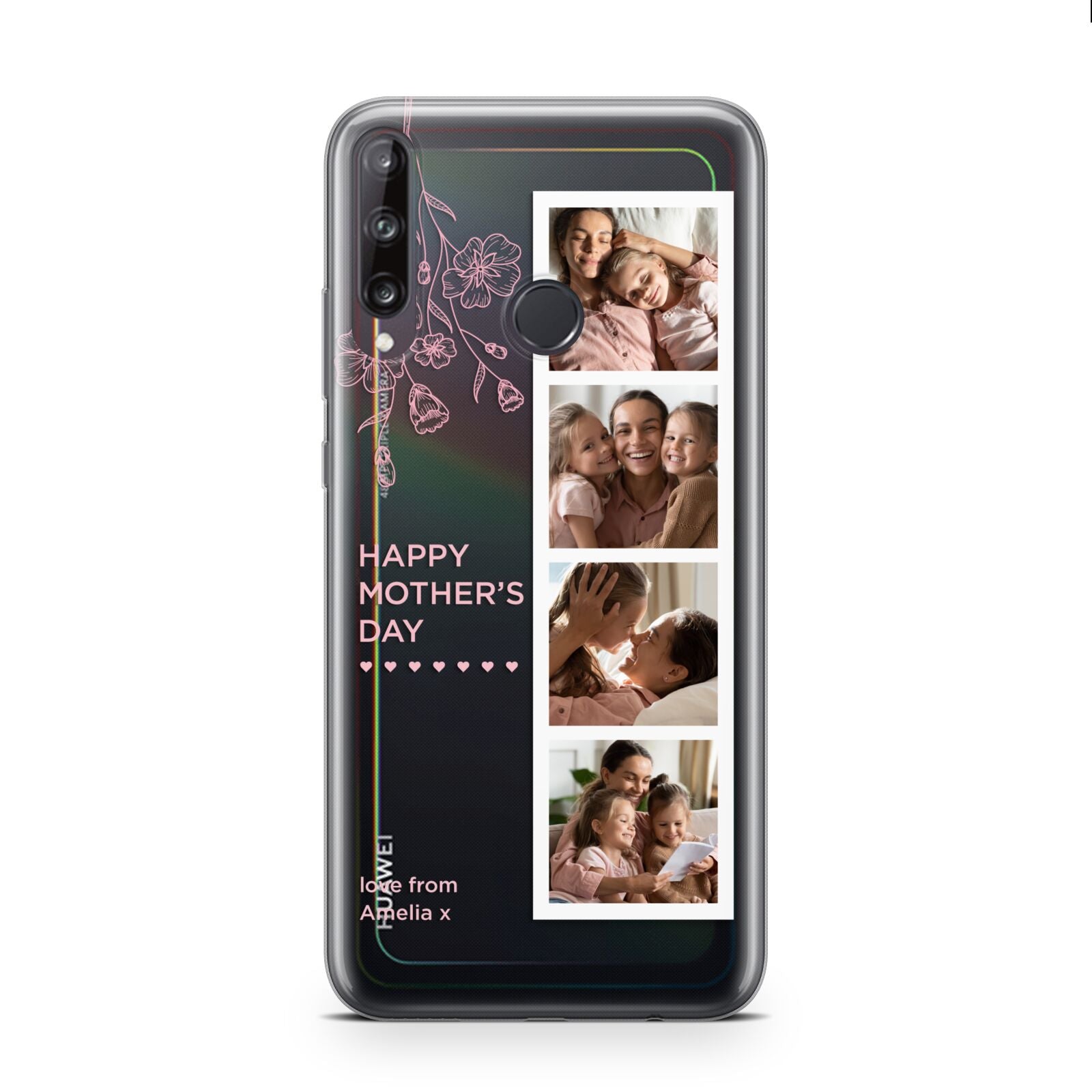 Floral Mothers Day Photo Strip Huawei P40 Lite E Phone Case