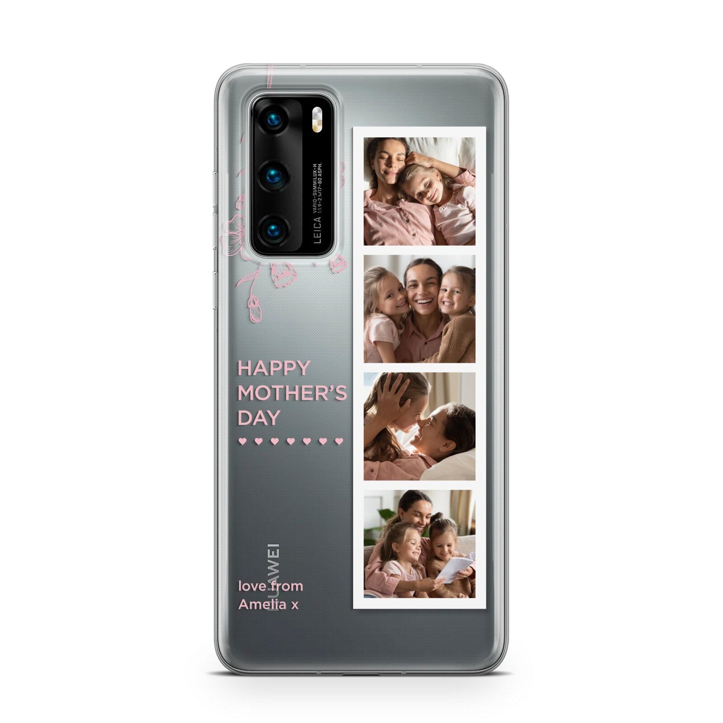 Floral Mothers Day Photo Strip Huawei P40 Phone Case