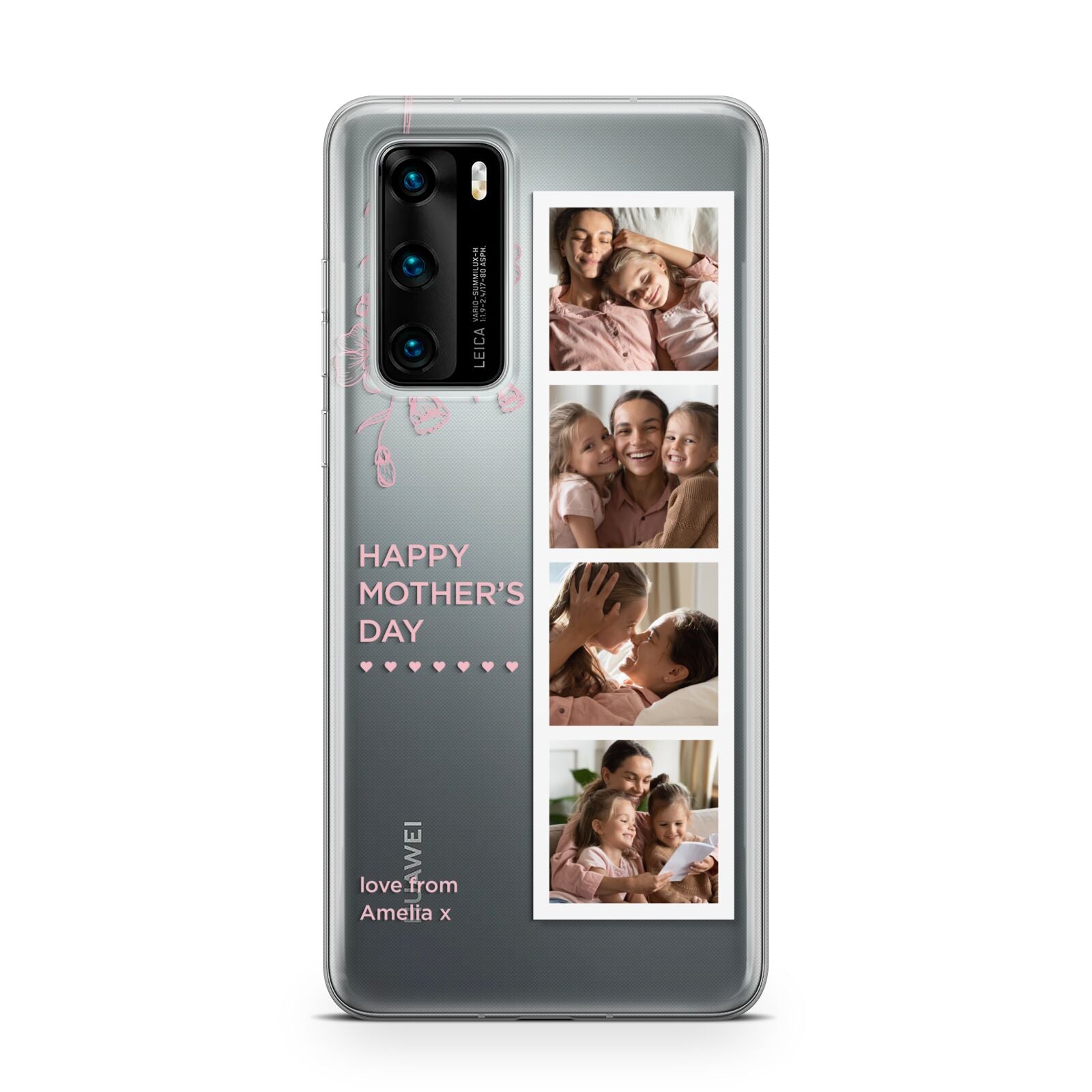 Floral Mothers Day Photo Strip Huawei P40 Phone Case