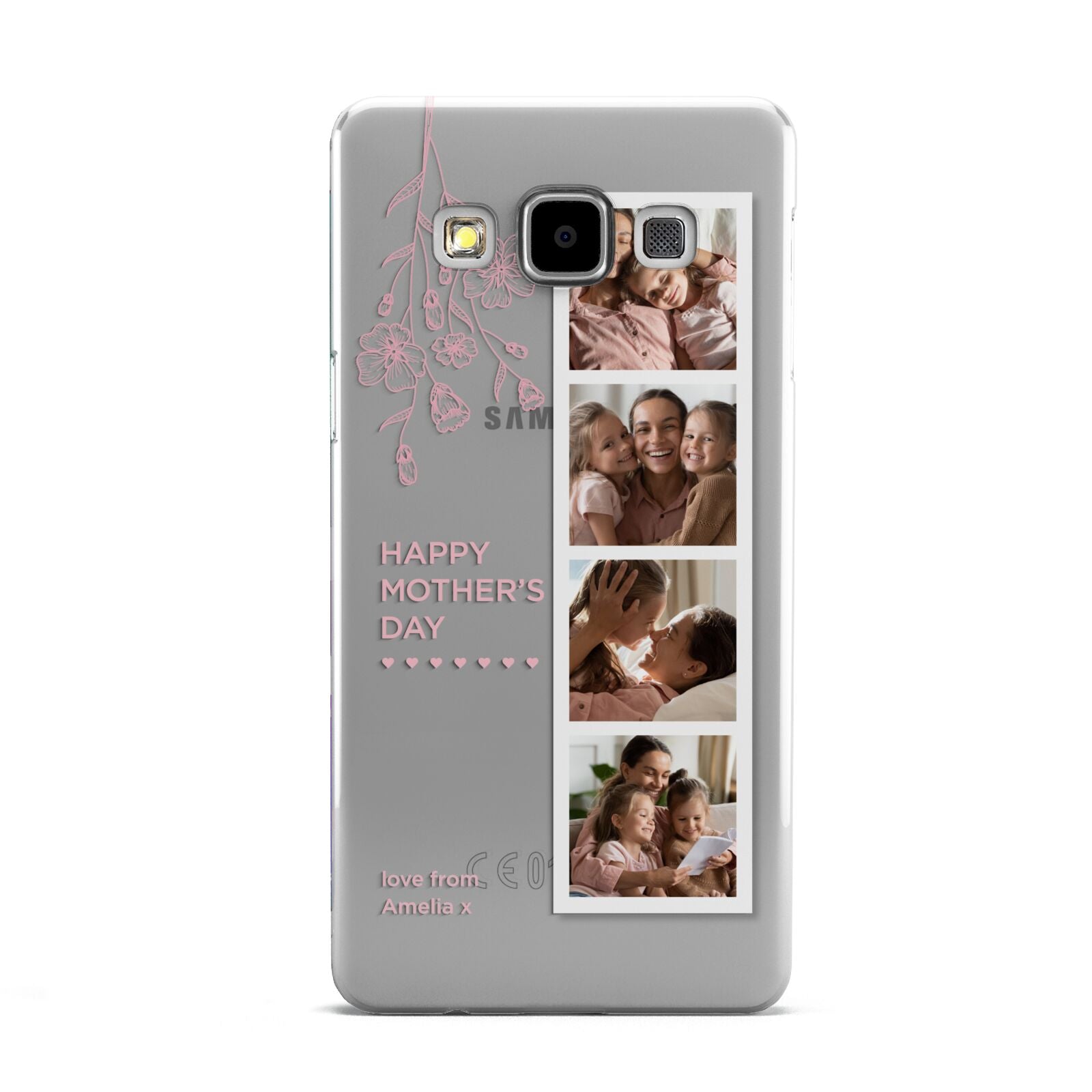 Floral Mothers Day Photo Strip Samsung Galaxy A5 Case