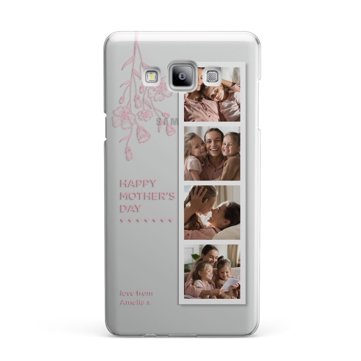 Floral Mothers Day Photo Strip Samsung Galaxy A7 2015 Case