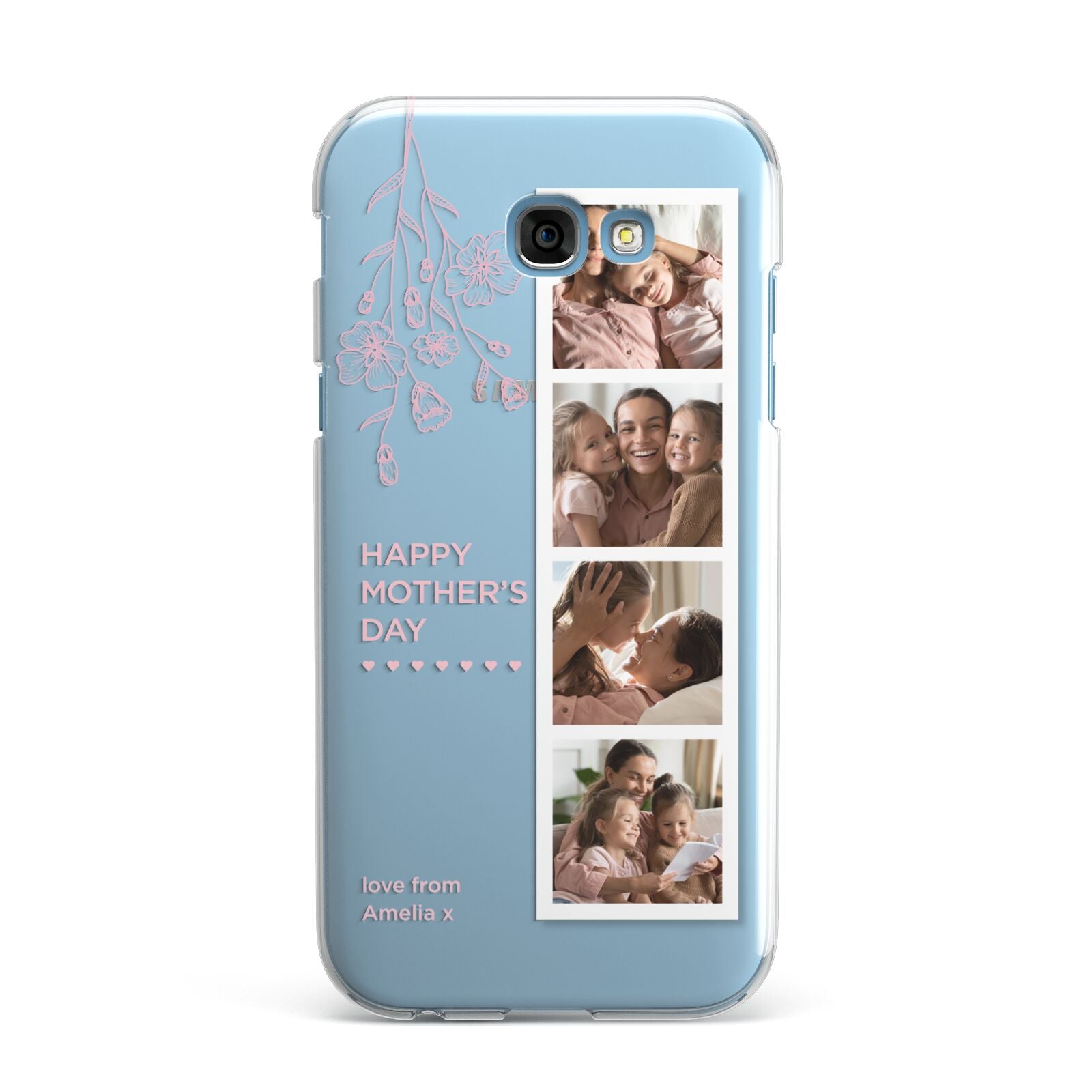 Floral Mothers Day Photo Strip Samsung Galaxy A7 2017 Case