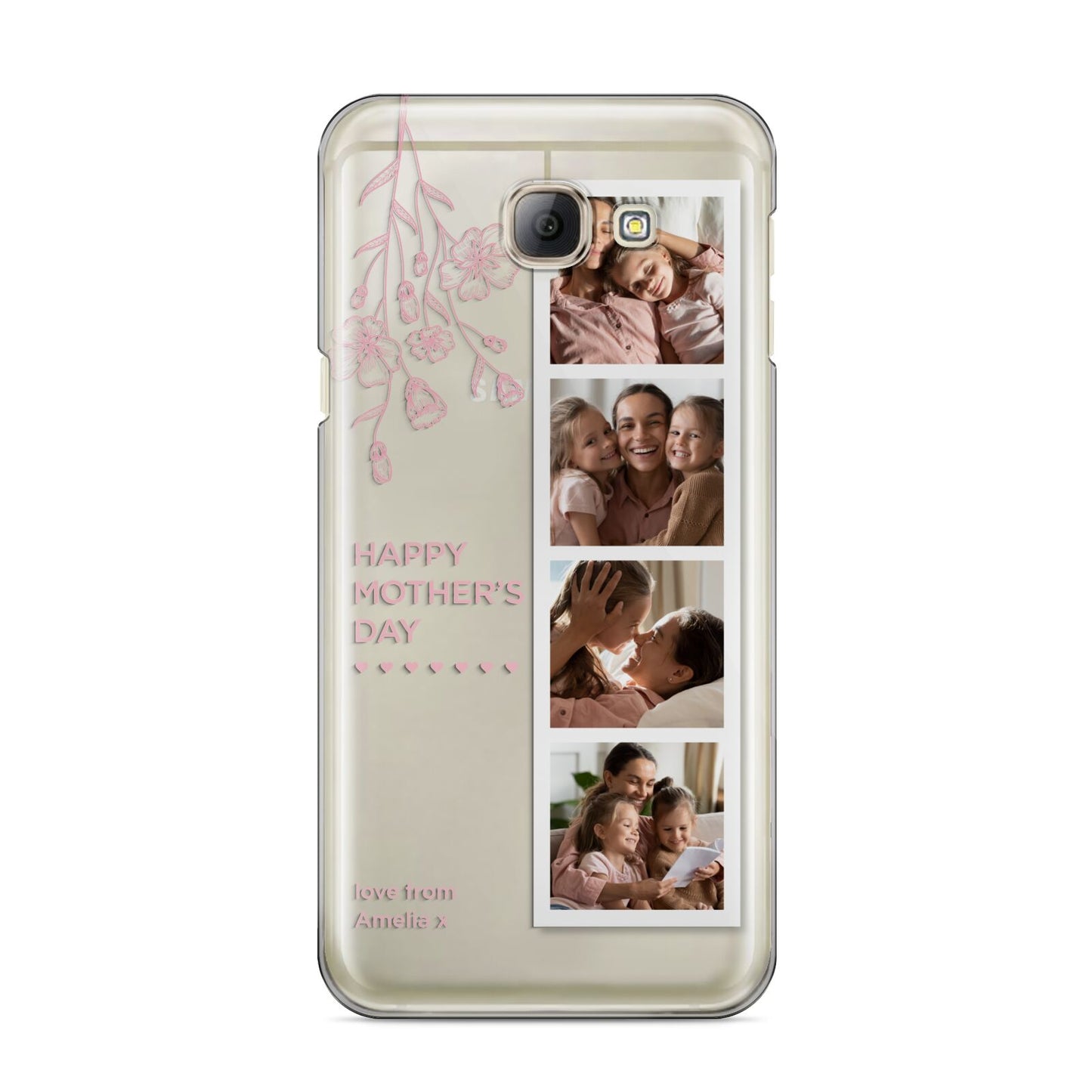 Floral Mothers Day Photo Strip Samsung Galaxy A8 2016 Case