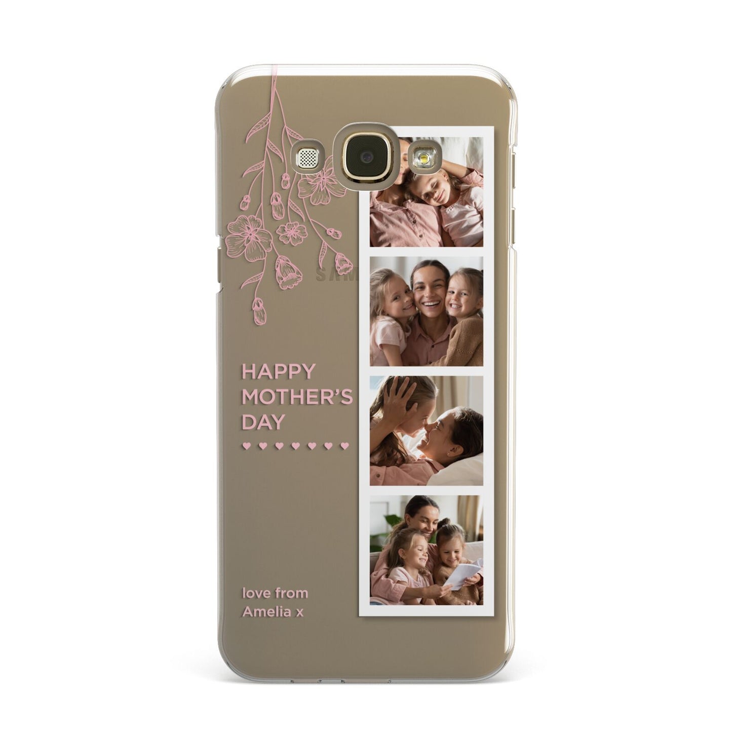 Floral Mothers Day Photo Strip Samsung Galaxy A8 Case