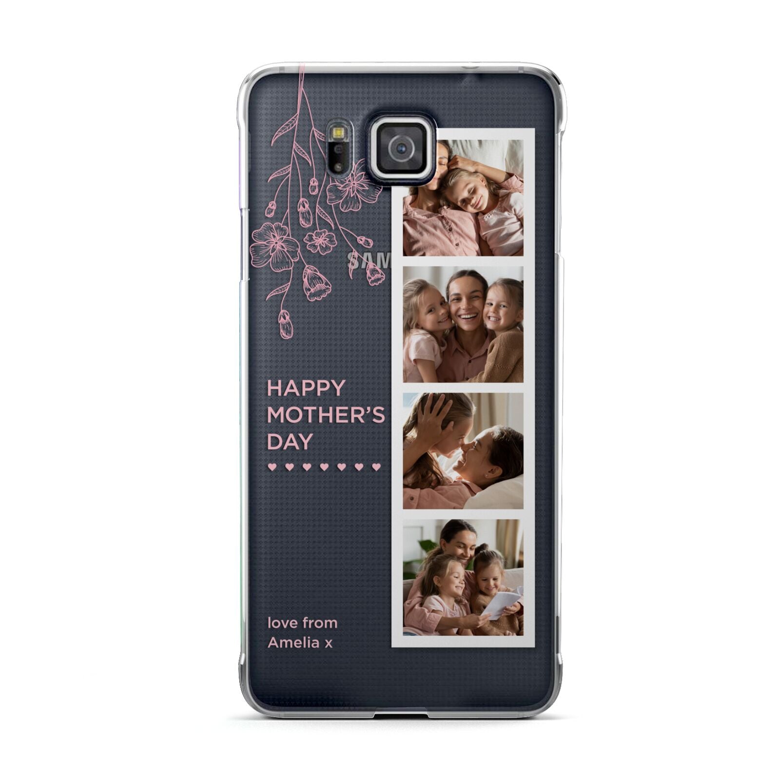 Floral Mothers Day Photo Strip Samsung Galaxy Alpha Case