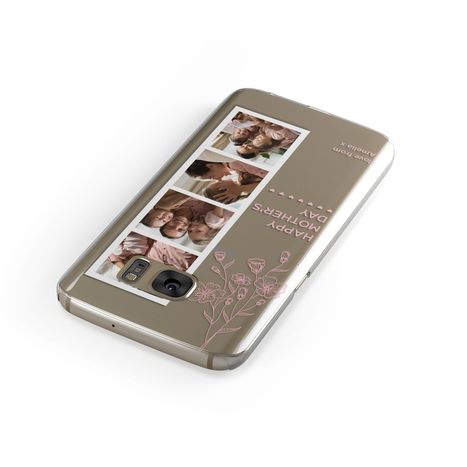 Floral Mothers Day Photo Strip Samsung Galaxy Case Front Close Up