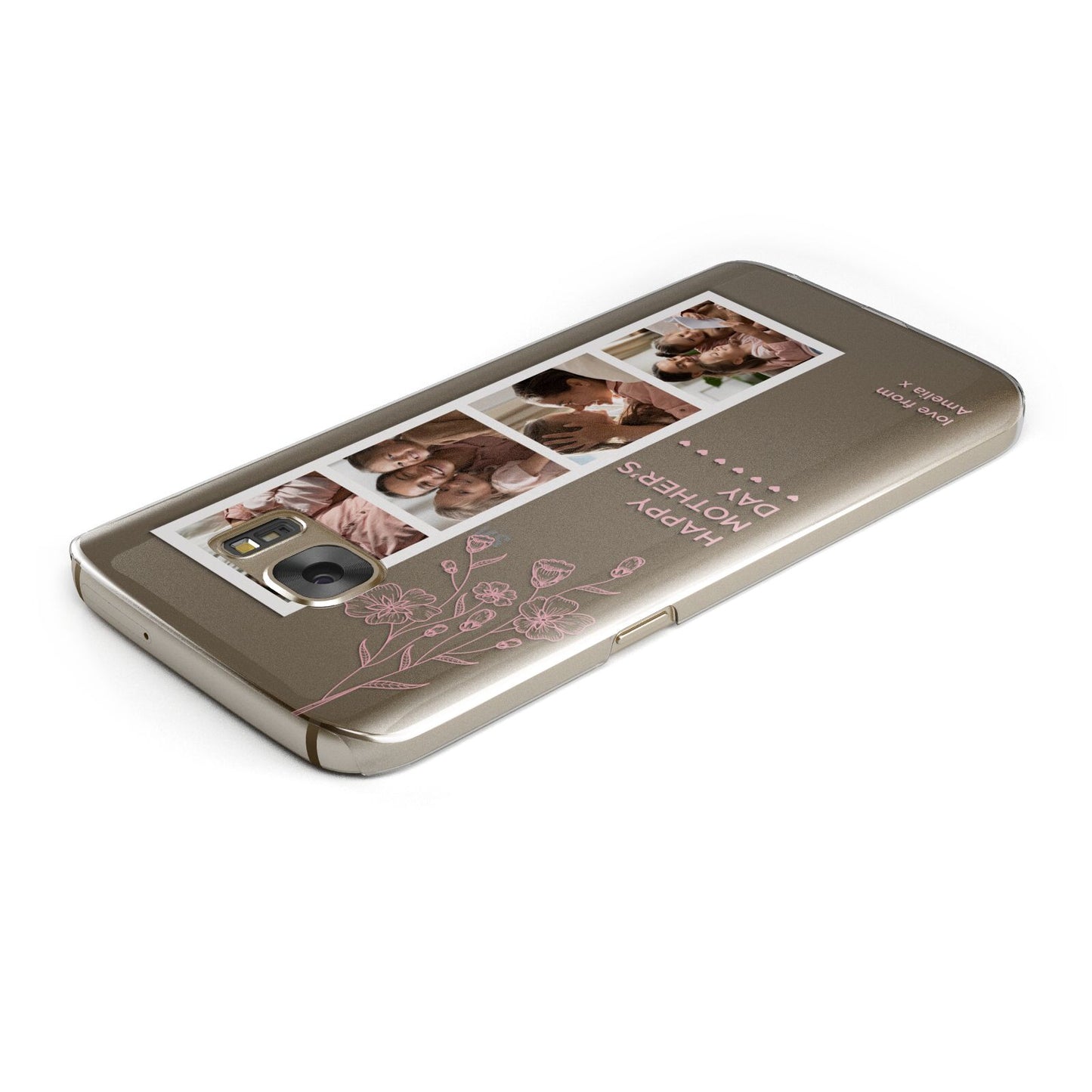 Floral Mothers Day Photo Strip Samsung Galaxy Case Top Cutout